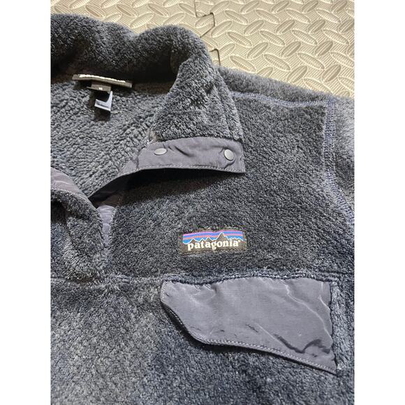 Patagonia Re-Tool Snap-T Fleece Jacket Women Medium Gray Polartec Sherpa Outdoor - Picture 3 of 9